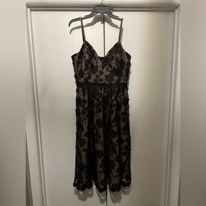Dress the Population Black and Tan Floral Dress